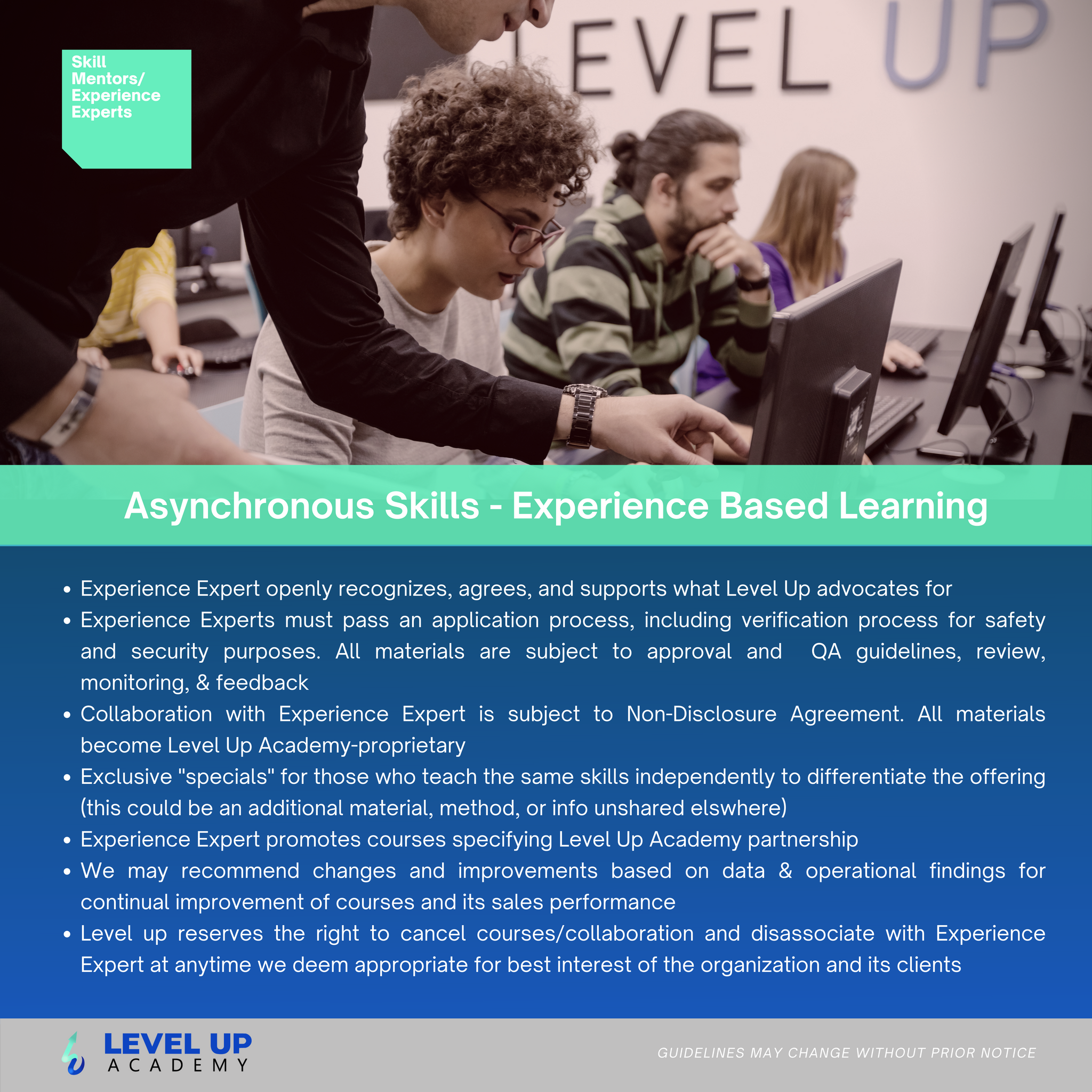 Level Up Academy Course Creators Terms & Agreements